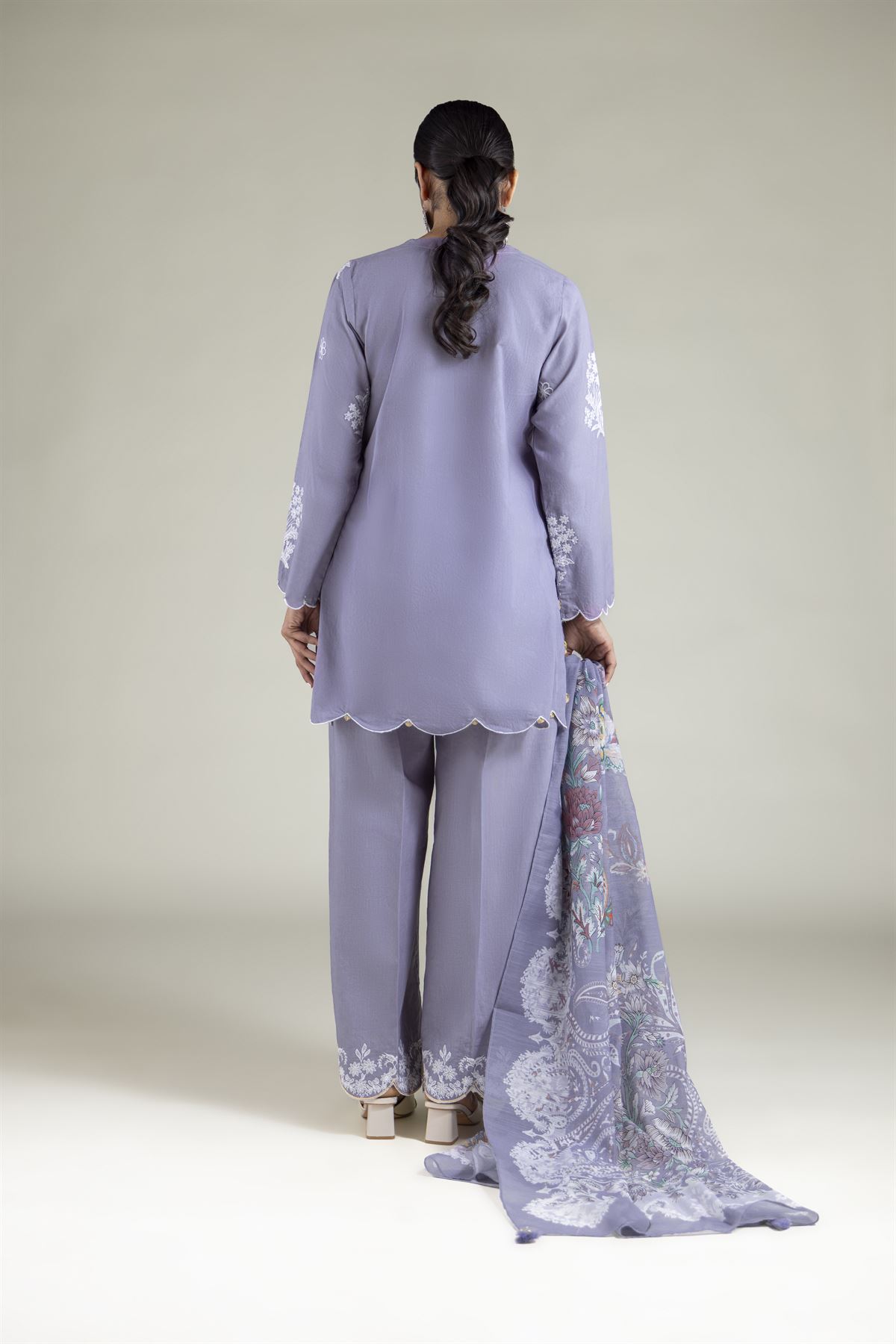Embroidered Cambric Tailored Cambric 3-Piece - 6-26-204-A-H2-VG