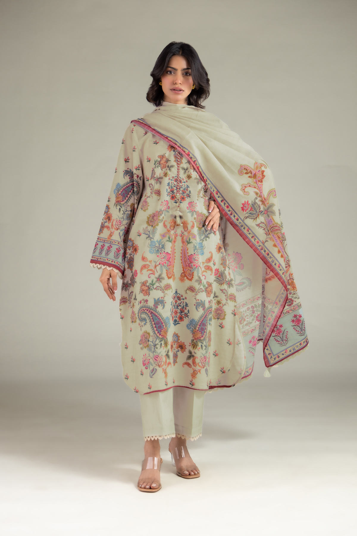 Printed Mesuri Fabrics 3 Piece - A22-26-221FC1-VG