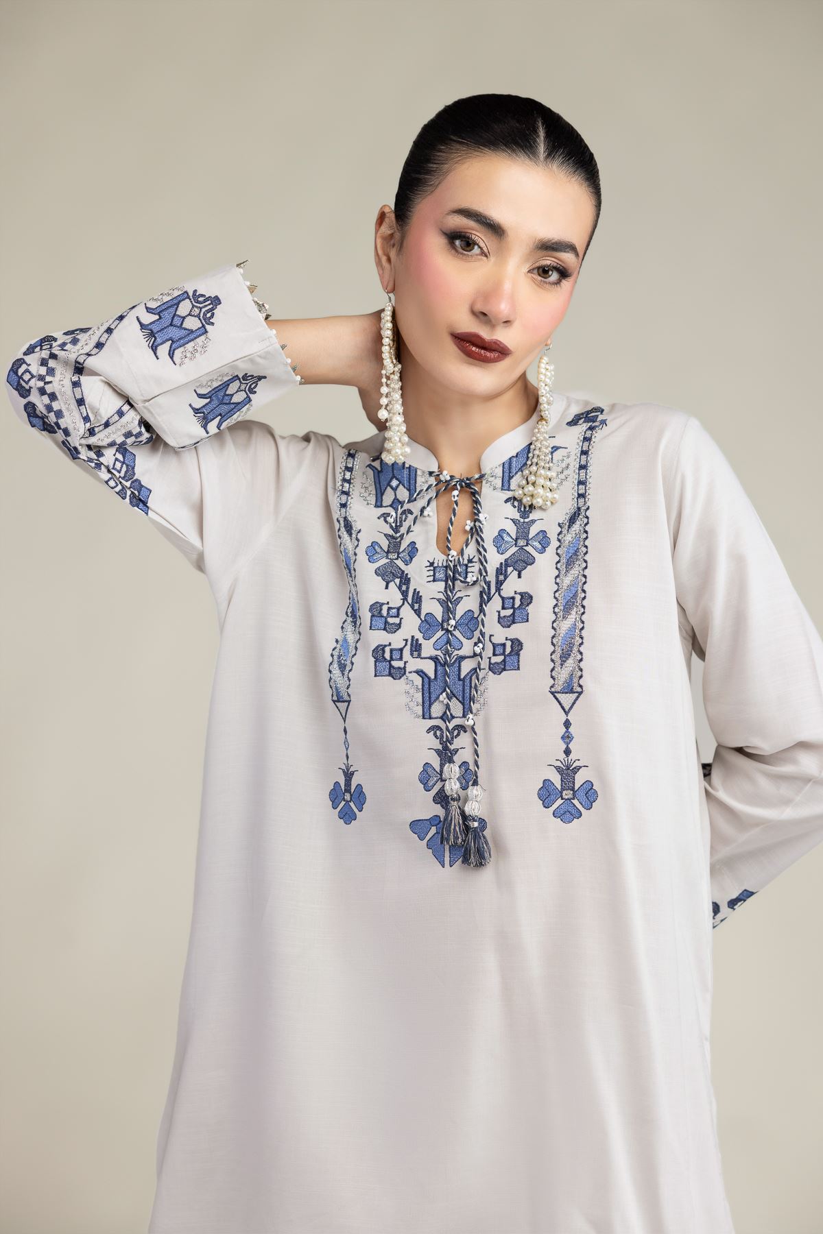 Embroidered Raw Silk Raw Silk Kurta - T-A11-26-118FI2-VG