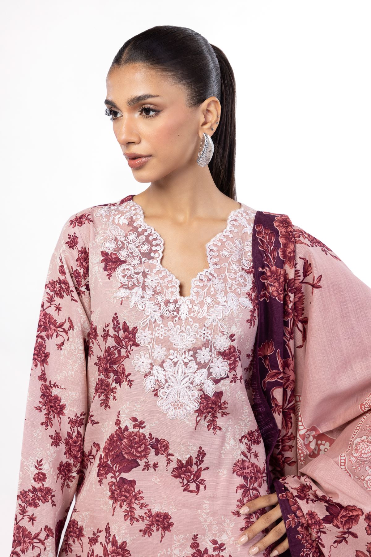 Embroidered Khaddar Tailored 3 Piece - CV08BST-VG