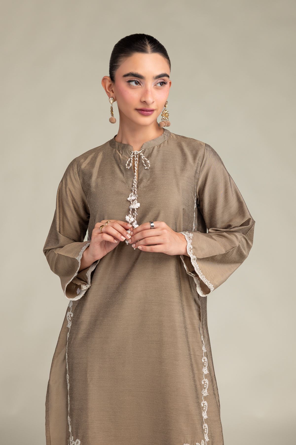 Printed Raw Silk Raw Silk Kurta - 1-26-244-A-D1-VG