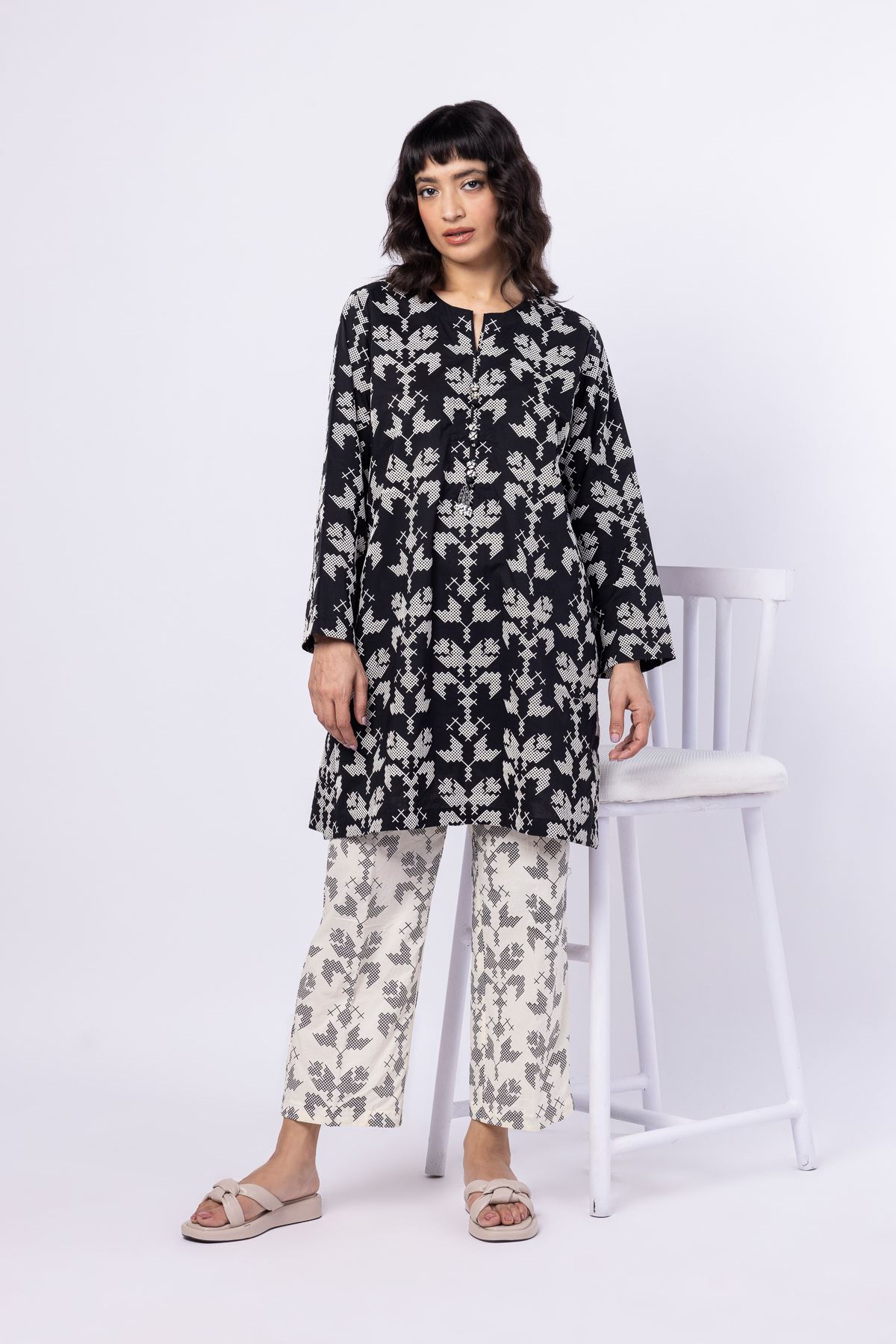 Printed Cambric Pants - 25-02E24-04BB-VG