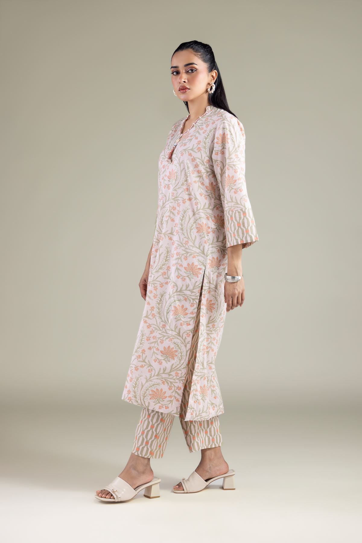 Printed Cambric Printed Cambric Kurta - 1-26-147-A-F-VG