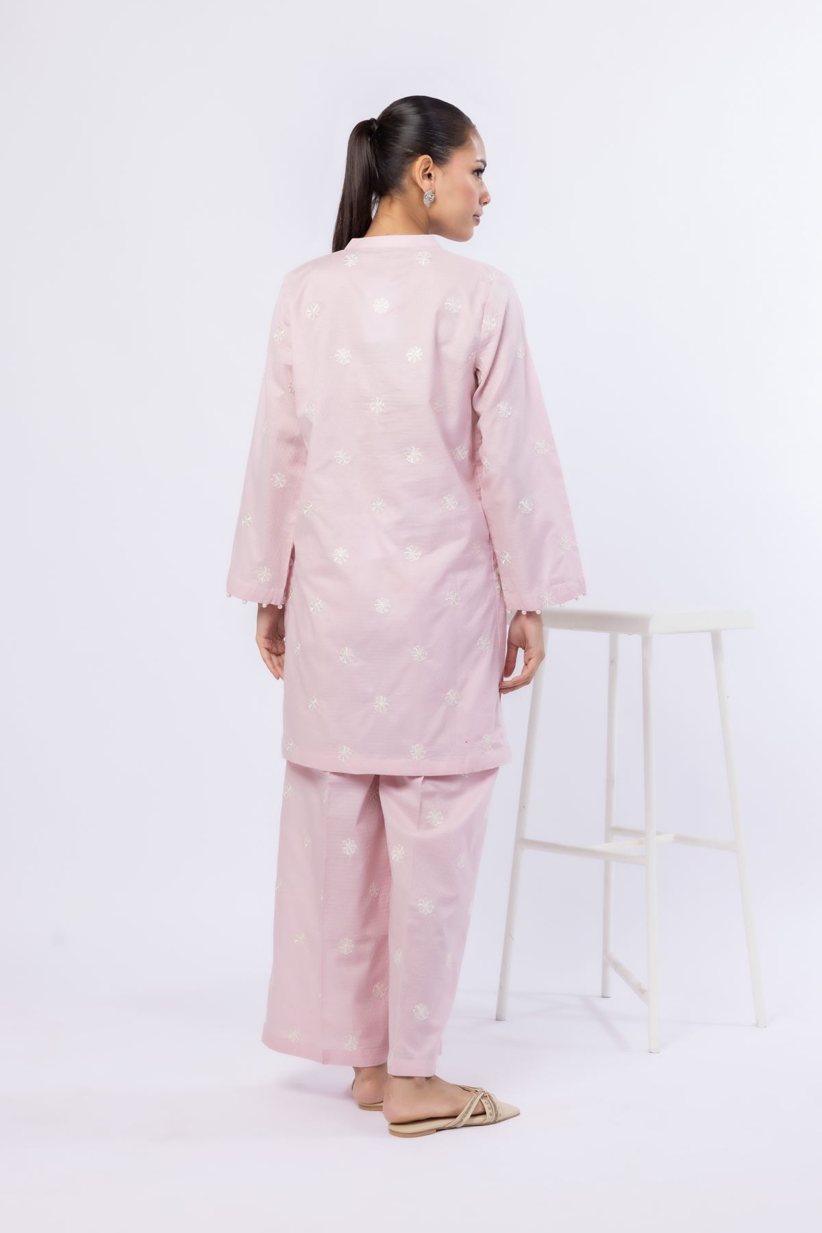 Embroidered Cotton Dobby Kurta - OTD4-EX23-01TA-VG