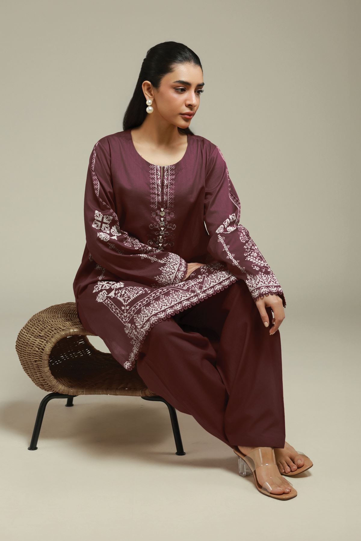 Printed Lawn Lawn Tailored Set - 26-02-1E13-02TA-VG