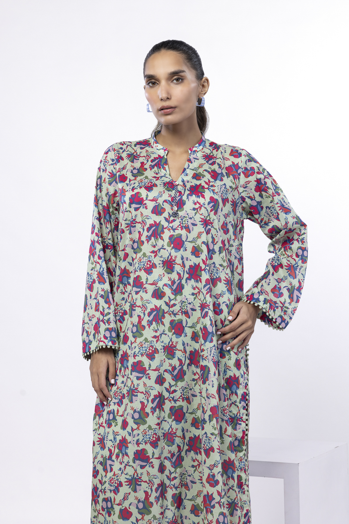 Printed Lawn Fabrics 2 Piece | Top and Bottom - A33-26-106FG-VG