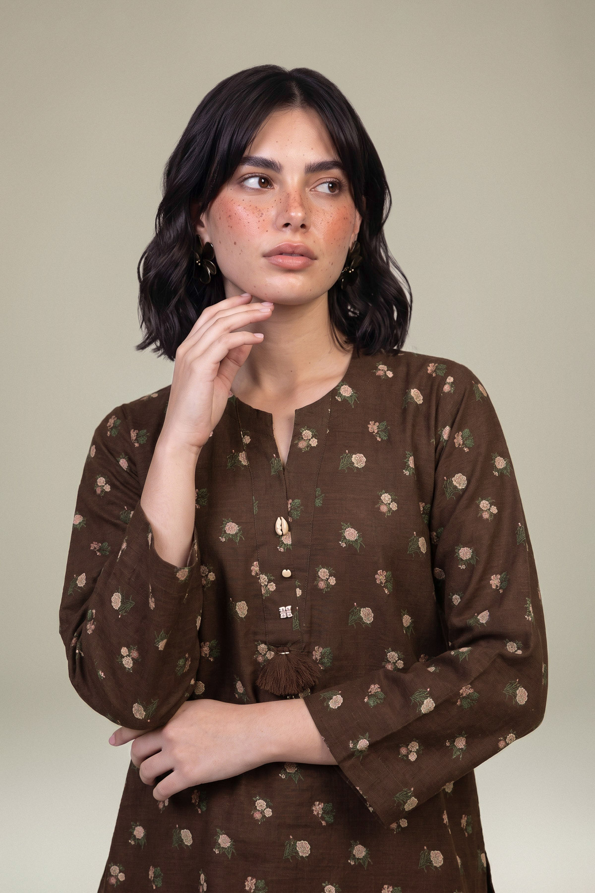 Printed Light Khaddar Tailored 2-Piece Set - 2-26-308-A-G1-VG
