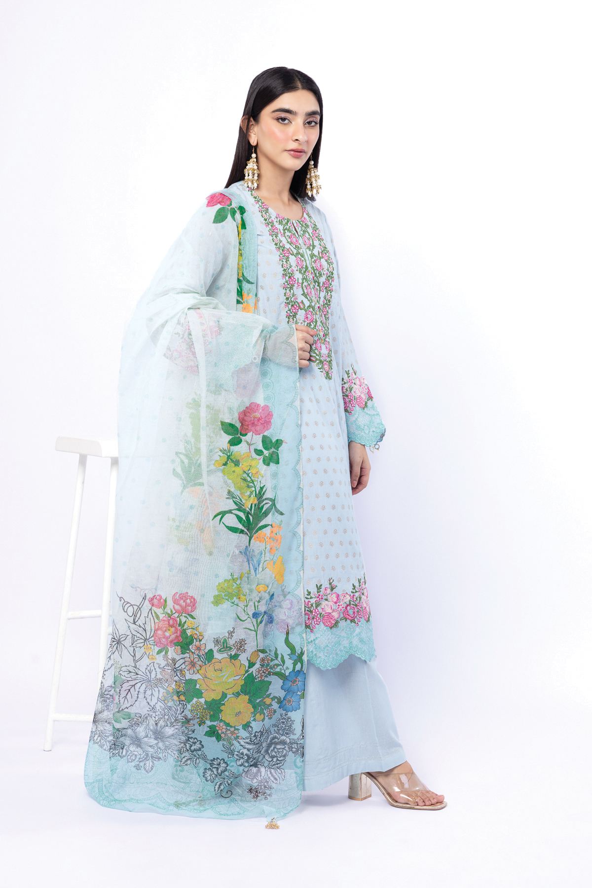 Embroidered Jacquard Fabrics 3 Piece - A33-26-111FD2-VG