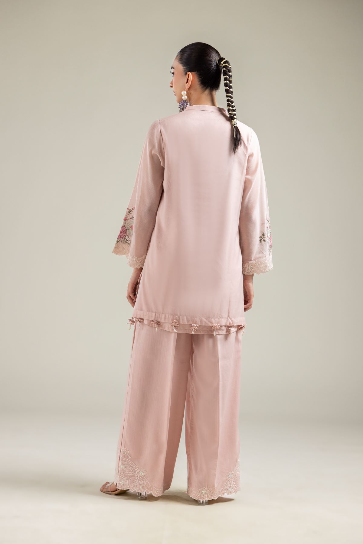 Paper Silk Pink Festive Kurta - 2-26-107-A-B-VG
