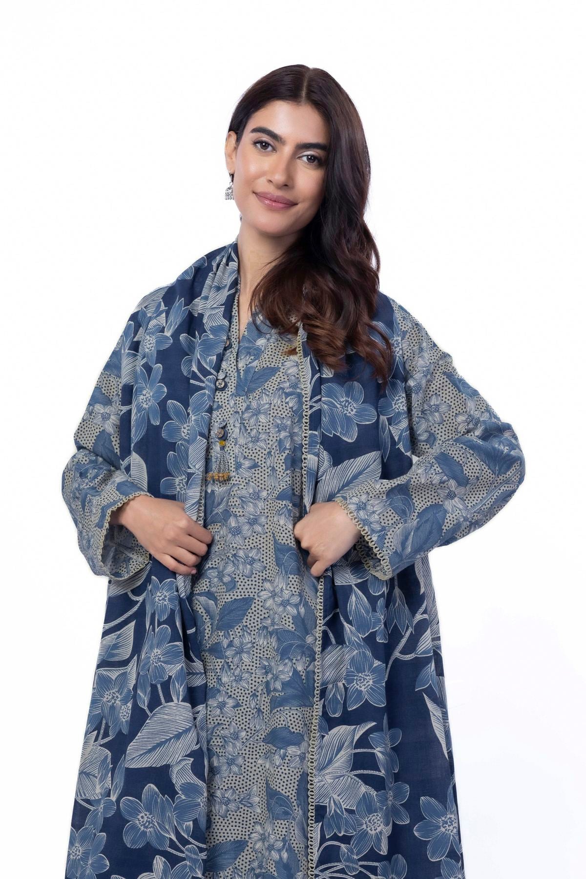 Printed Light Khaddar Tailored 3 Piece - LKN28BST-VG