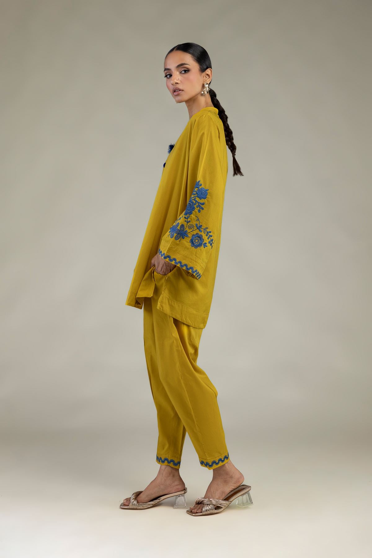 Embroidered Cambric Cambric Pants - 1-26-325-A-I1-VG