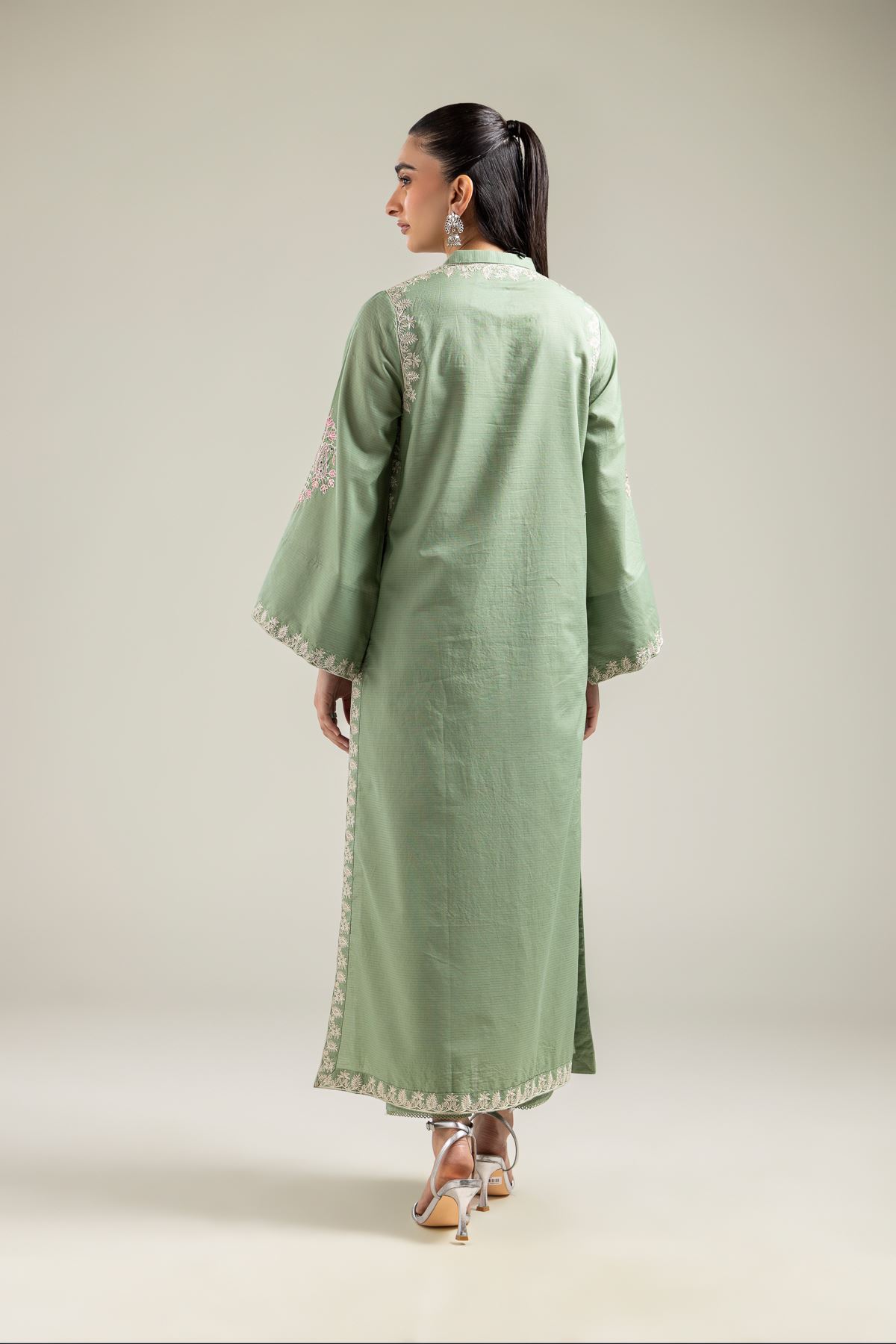 Embroidered Mesuri Floral Embroidered Kurta - 1-26-142-A-F-VG