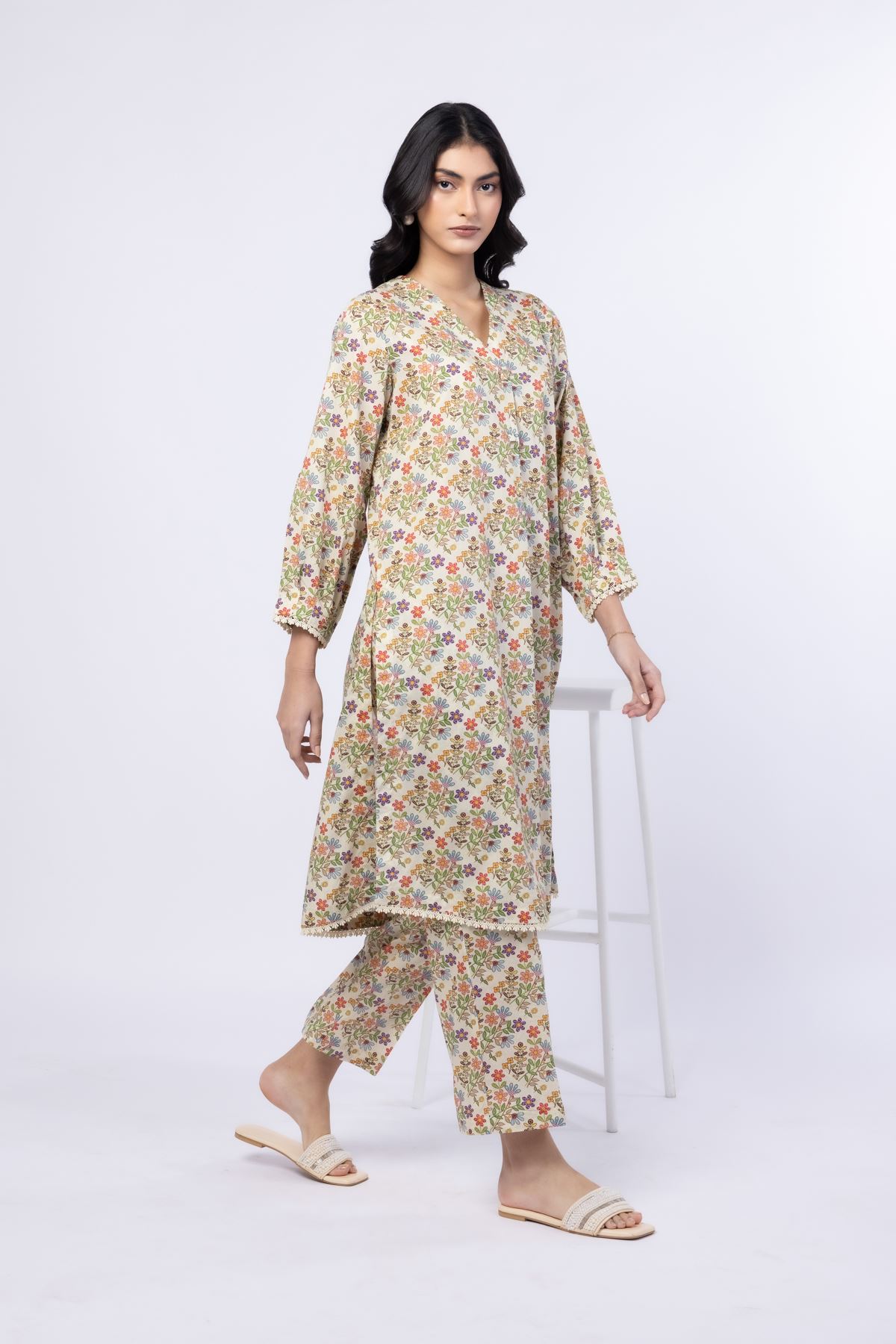 Printed Cambric Pants - 25-09-9S2-11BA-VG