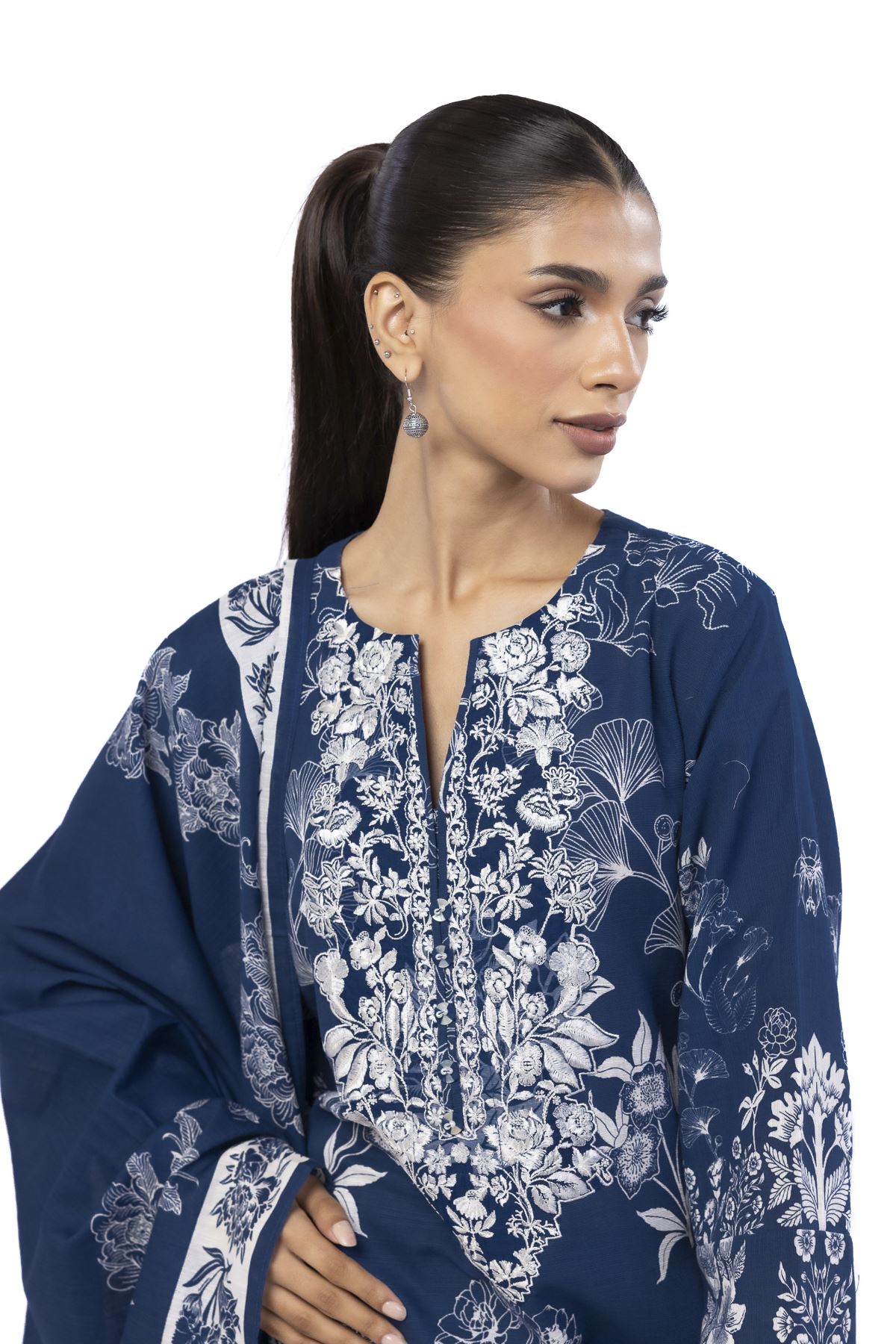 Embroidered Khaddar Fabrics 3 Piece - KN19A-VG