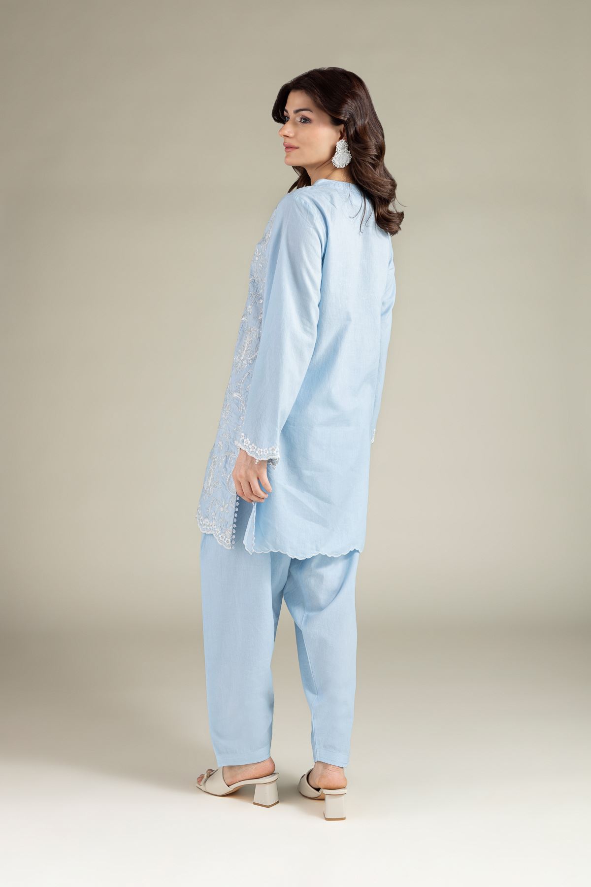 Embroidered Cambric Fabrics 2 Piece | Top and Bottom - A33-26-109FB1-VG