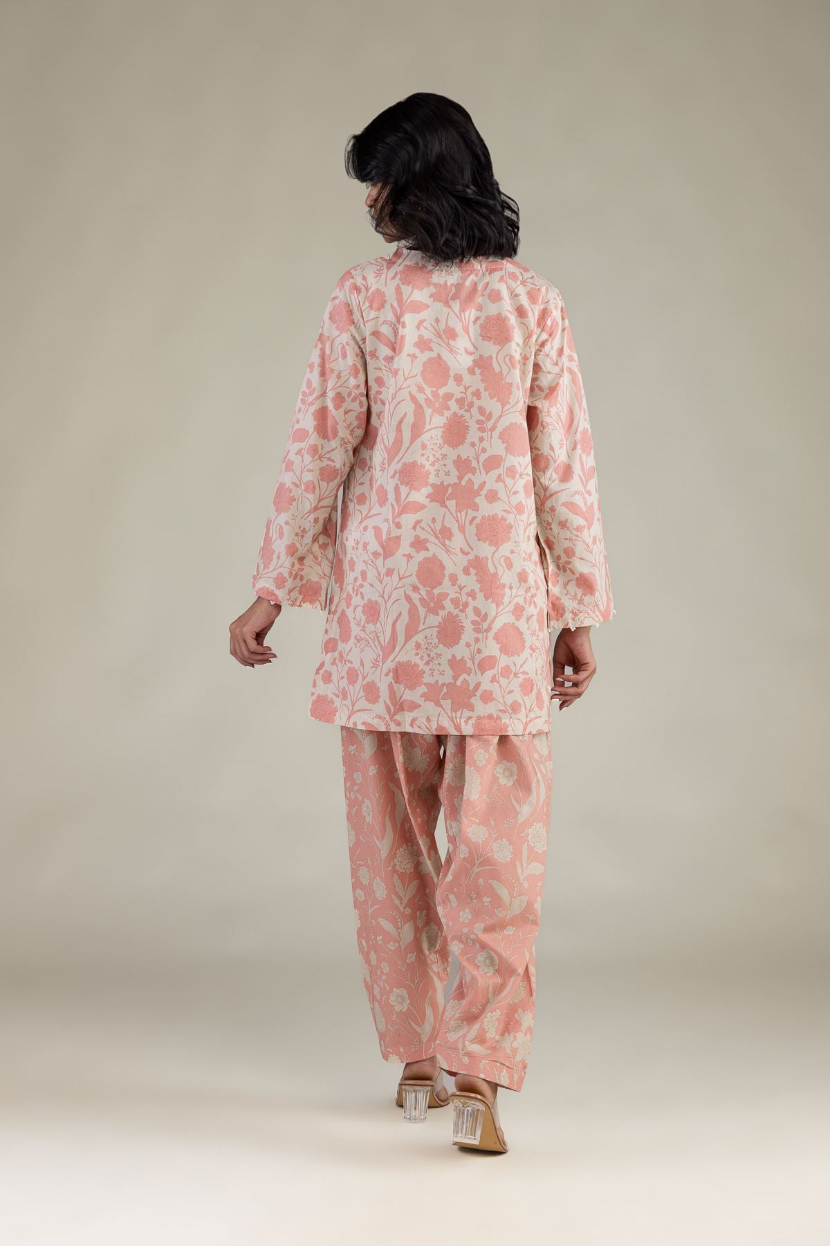 Embroidered Cambric Floral Cambric Kurta - 1-26-229-B-F1-VG
