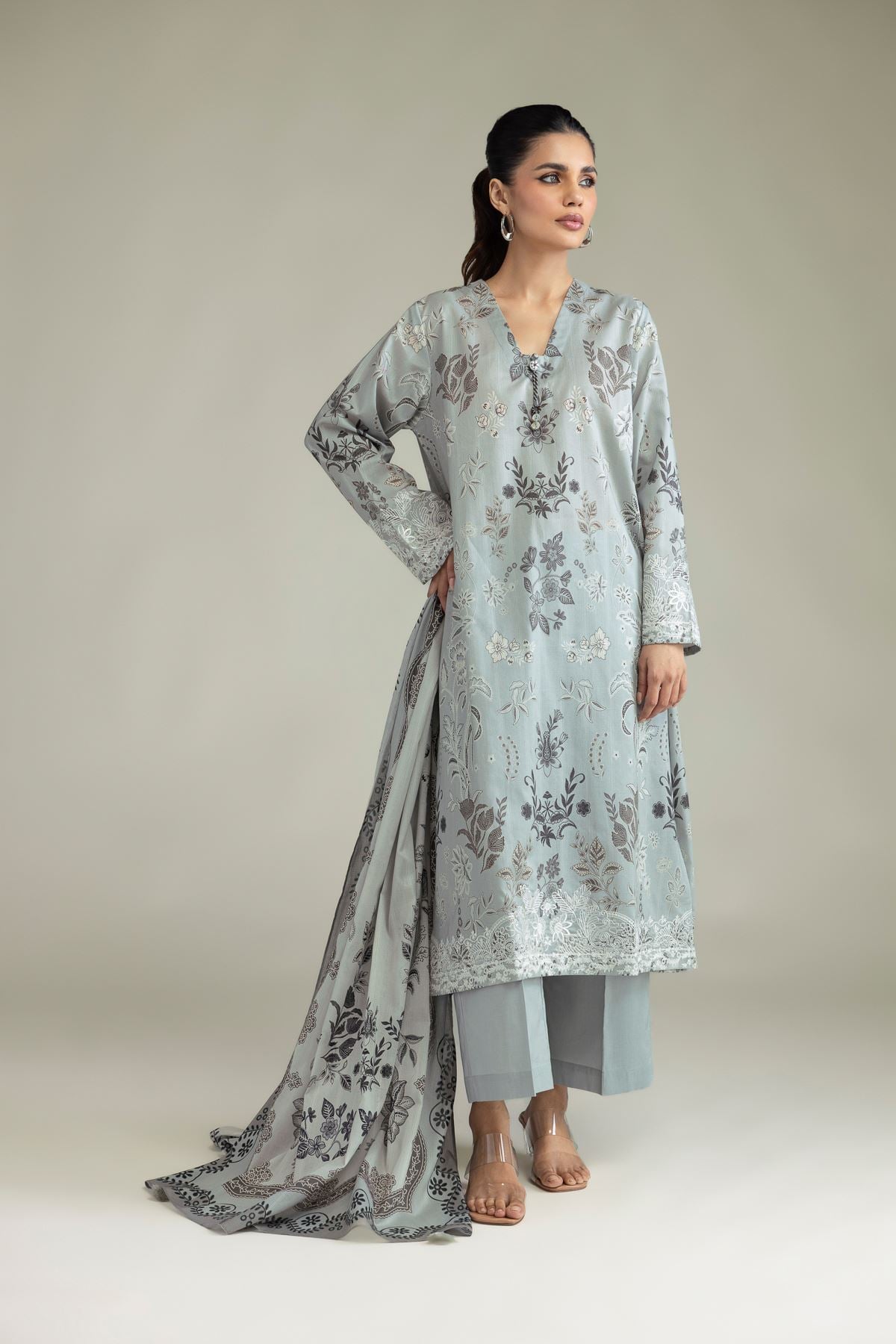 Embroidered Lawn Lawn 3-Piece Tailored - 1-26-250-B-H1-VG