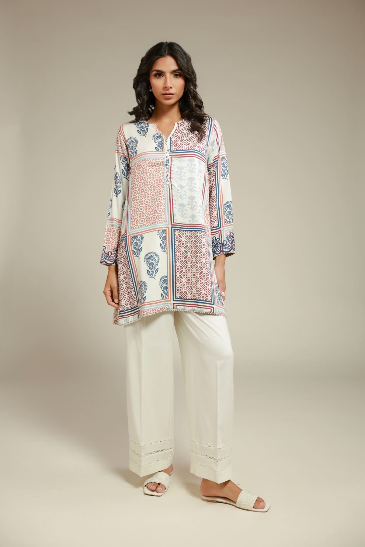 Embroidered Viscose Kurta - 1-26-101-A-C-VG