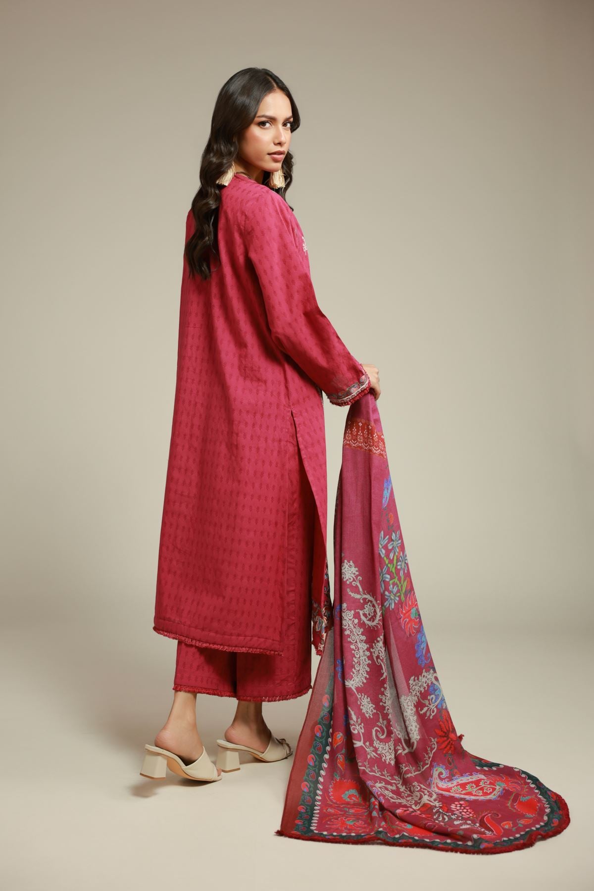 Embroidered Dobby Tailored 3-Piece Suit - 5-26-103-F-A-VG