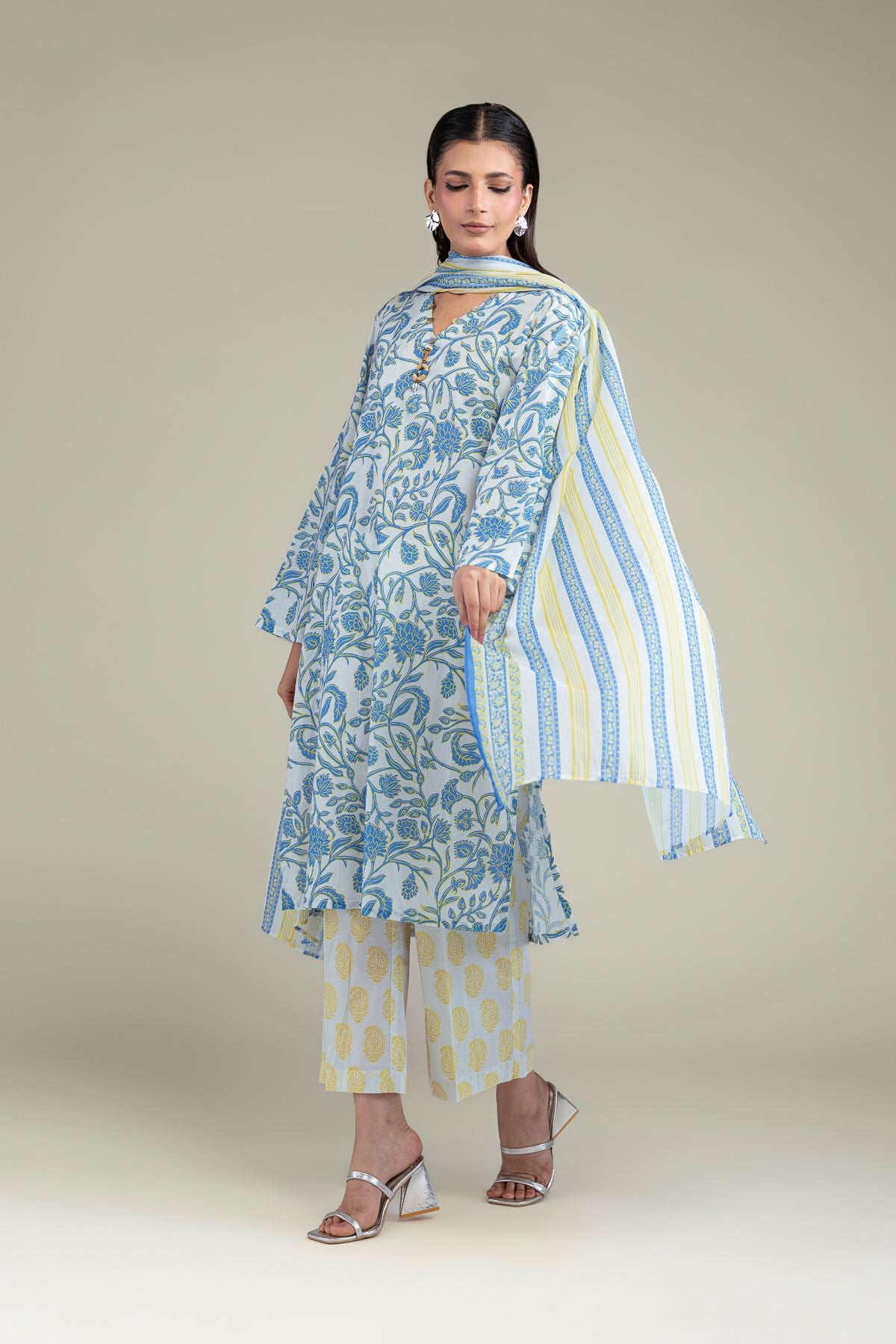 Printed Lawn Lawn Tailored 3-Piece - 1-26-246-B-I1-VG