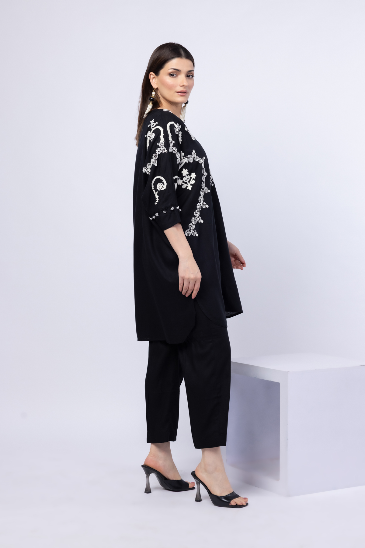 Dyed Crosshatch Raw Silk Shalwar - SB25043A-VG