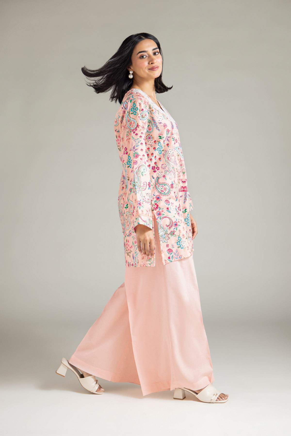 Embroidered Textured Lawn Fabrics 2 Piece | Top and Bottom - A33-26-103FI2-VG