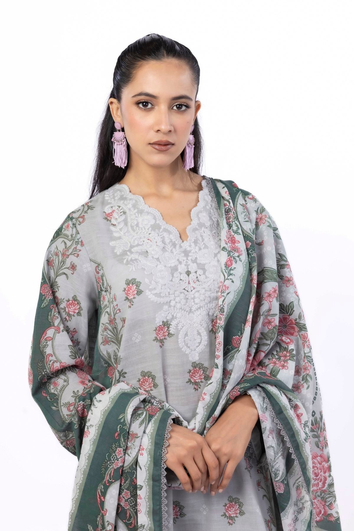 Embroidered Light Khaddar Tailored 3 Piece - KN31AST-VG