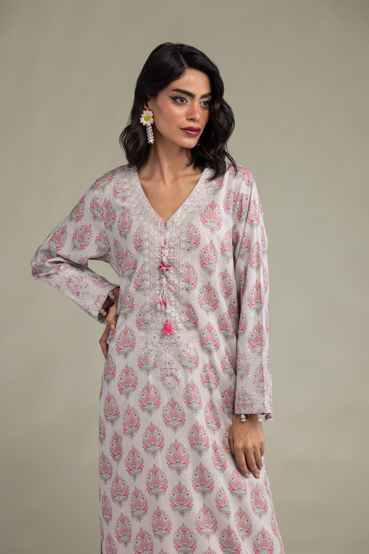 Embroidered Raw Silk Raw Silk Kurta - 1-26-301-B-I1-VG