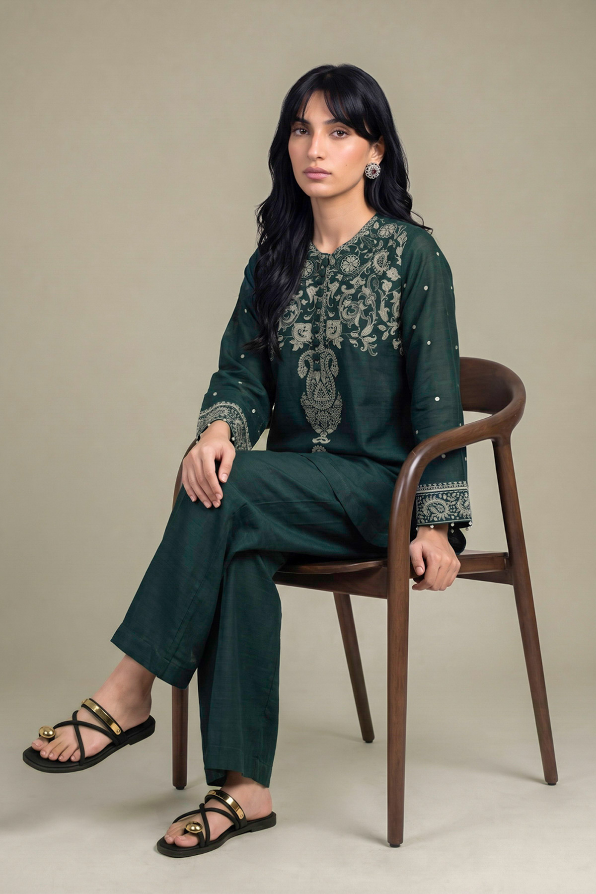 Printed Light Khaddar Light Khaddar Kurta - 2-26-308-A-G1-VG