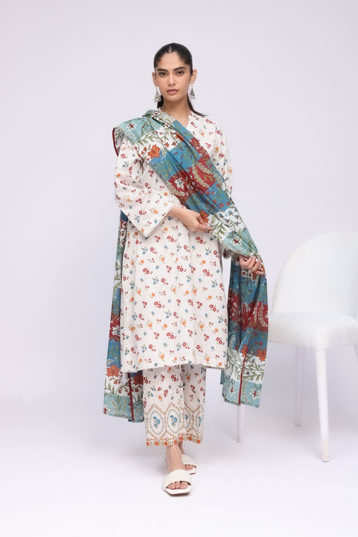 Printed Cambric Pants - 25-04EX14-05BA-VG