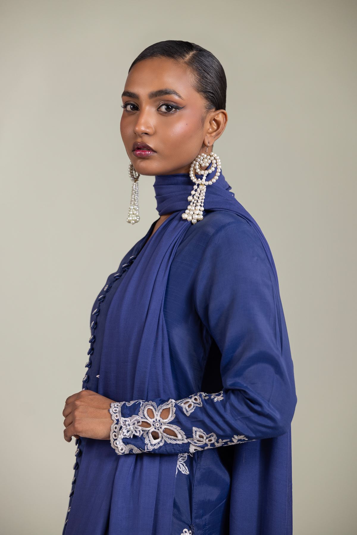 Raw Silk 3-Piece Embroidered Suit - 12-26-101-E-G-VG