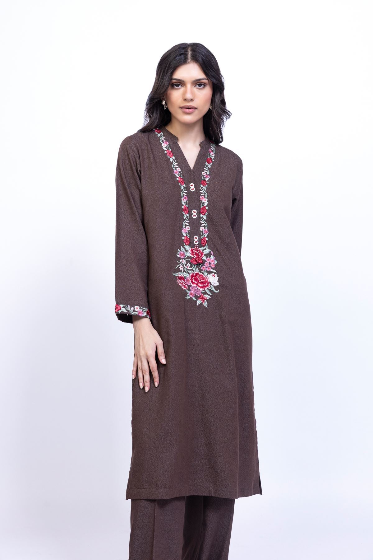 Embroidered Karandi Kurta - 25-09-11E5-07TA-VG