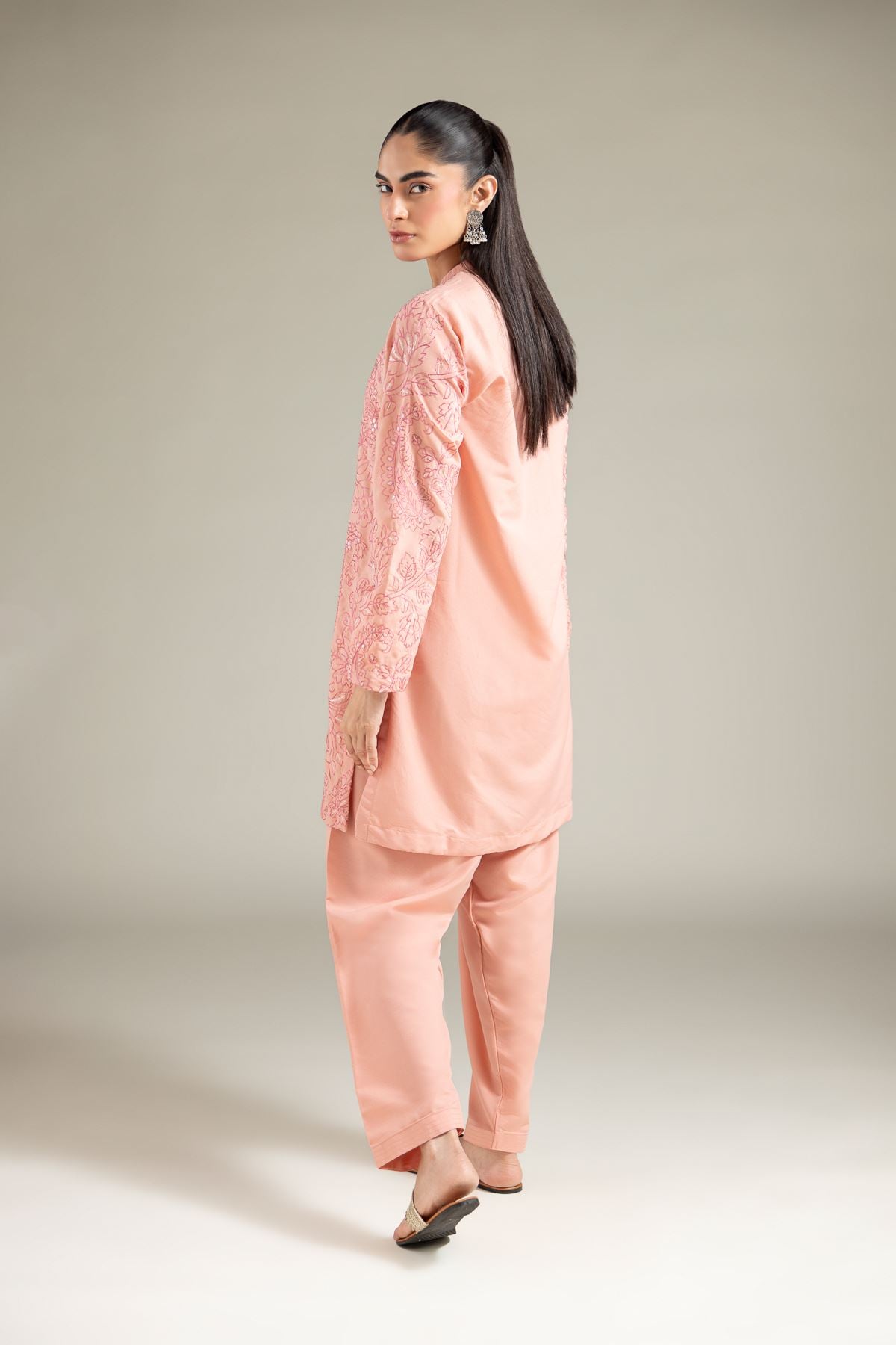 Embroidered Blended Cambric Kurta - 1-26-108-A-F-VG