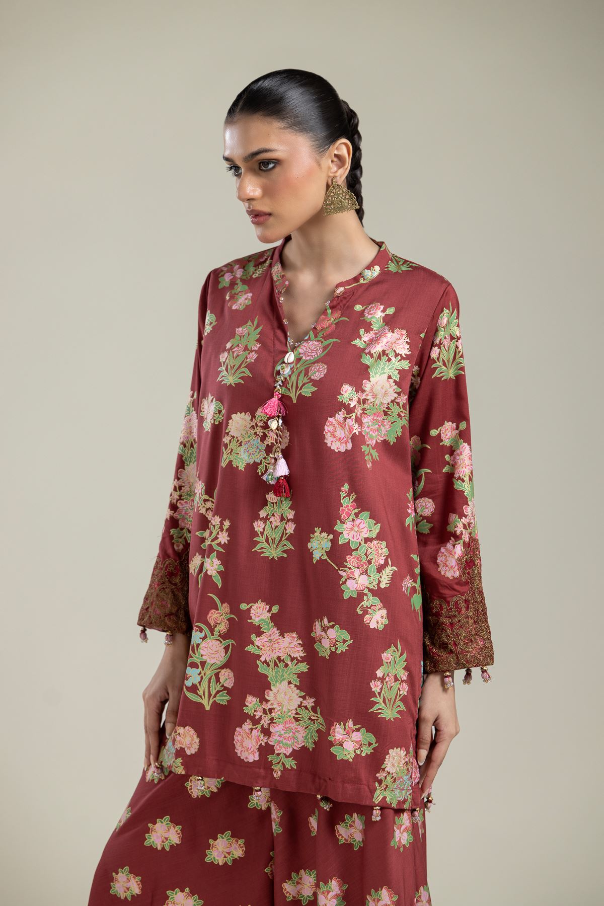Raw Silk 2-Piece Co-ord Set - 1-26-204-A-A1-VG
