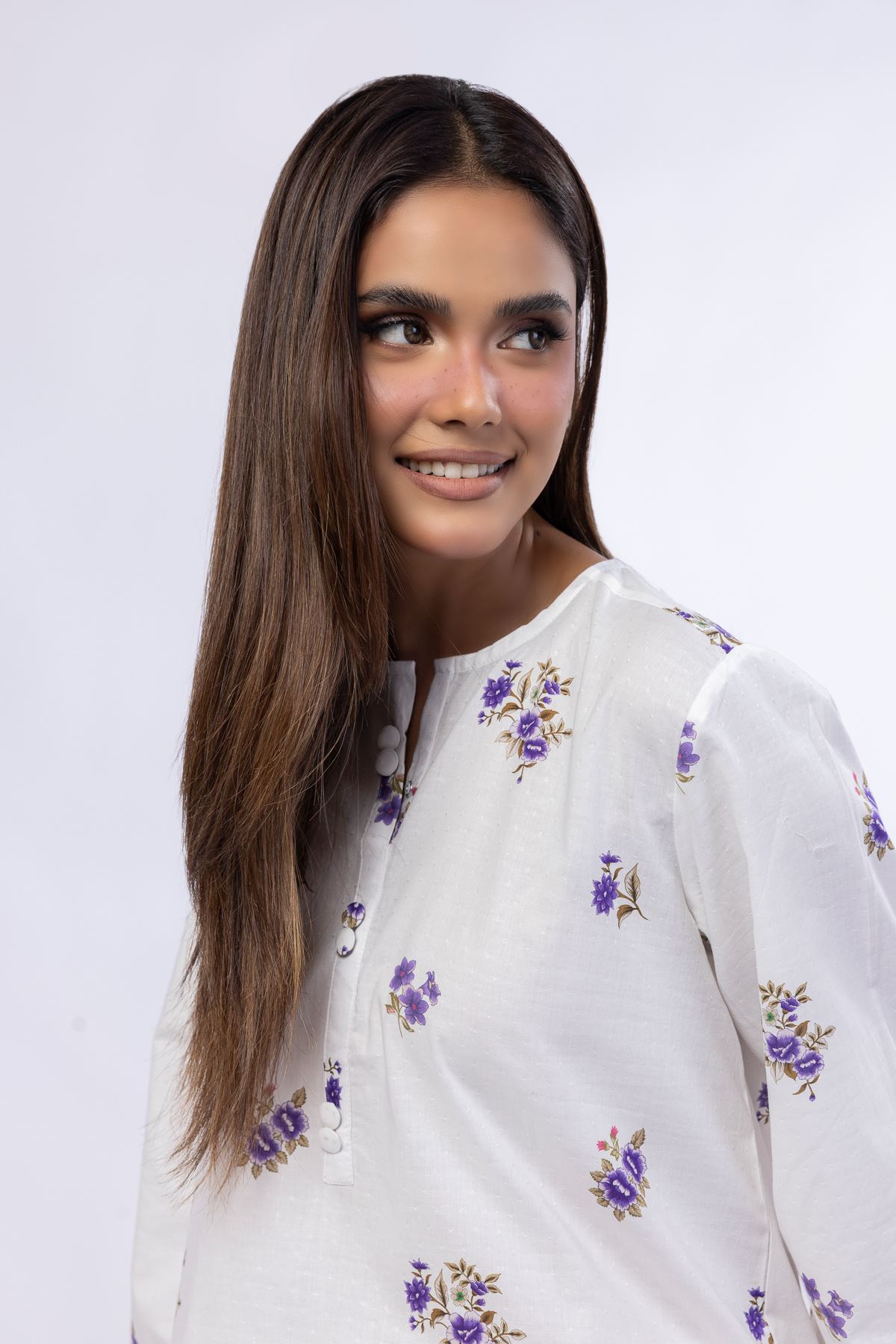 Printed Cotton Dobby Kurta - 25-08-8E6-02TA-VG