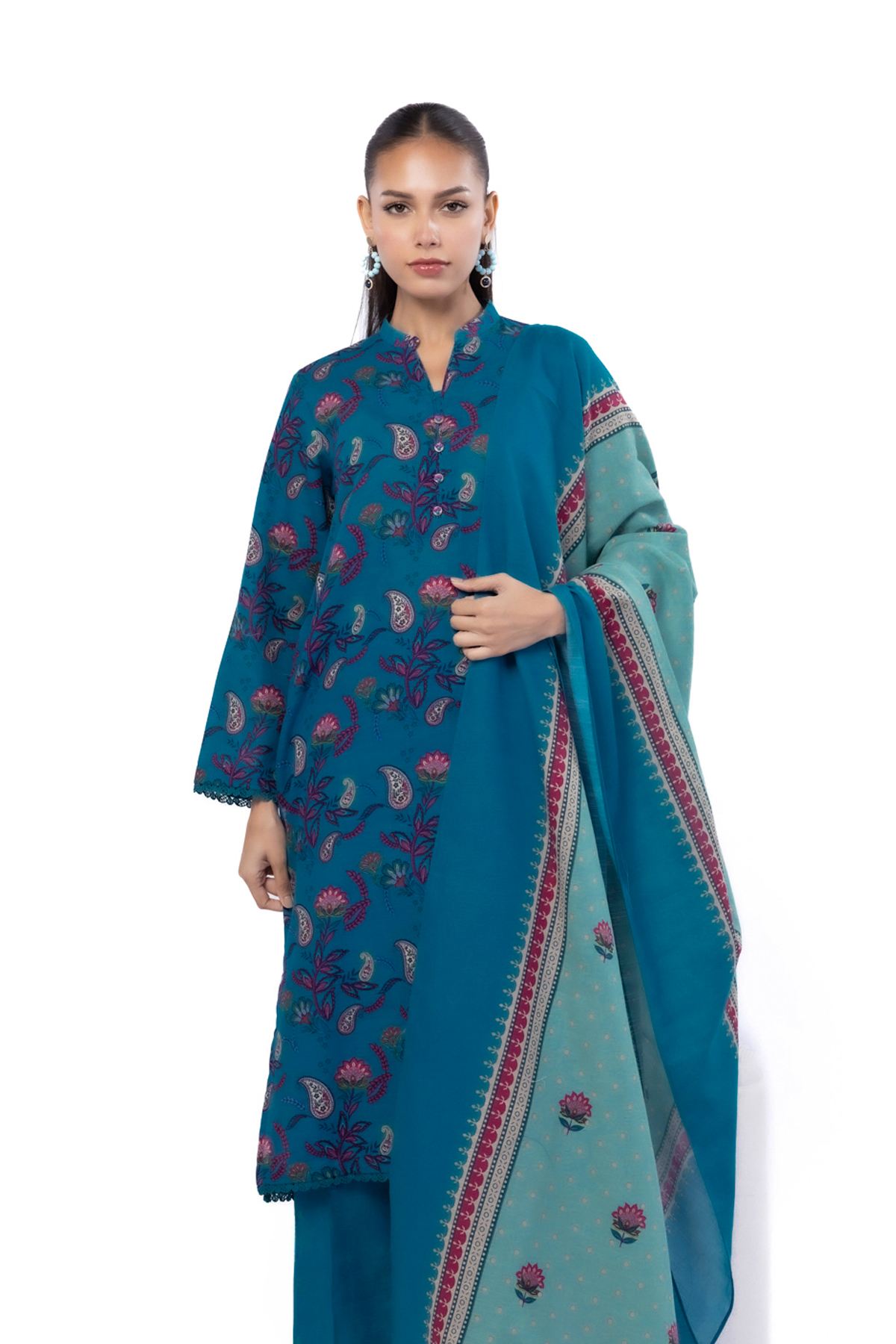 Printed Khaddar Tailored 3 Piece - KN31AST-VG