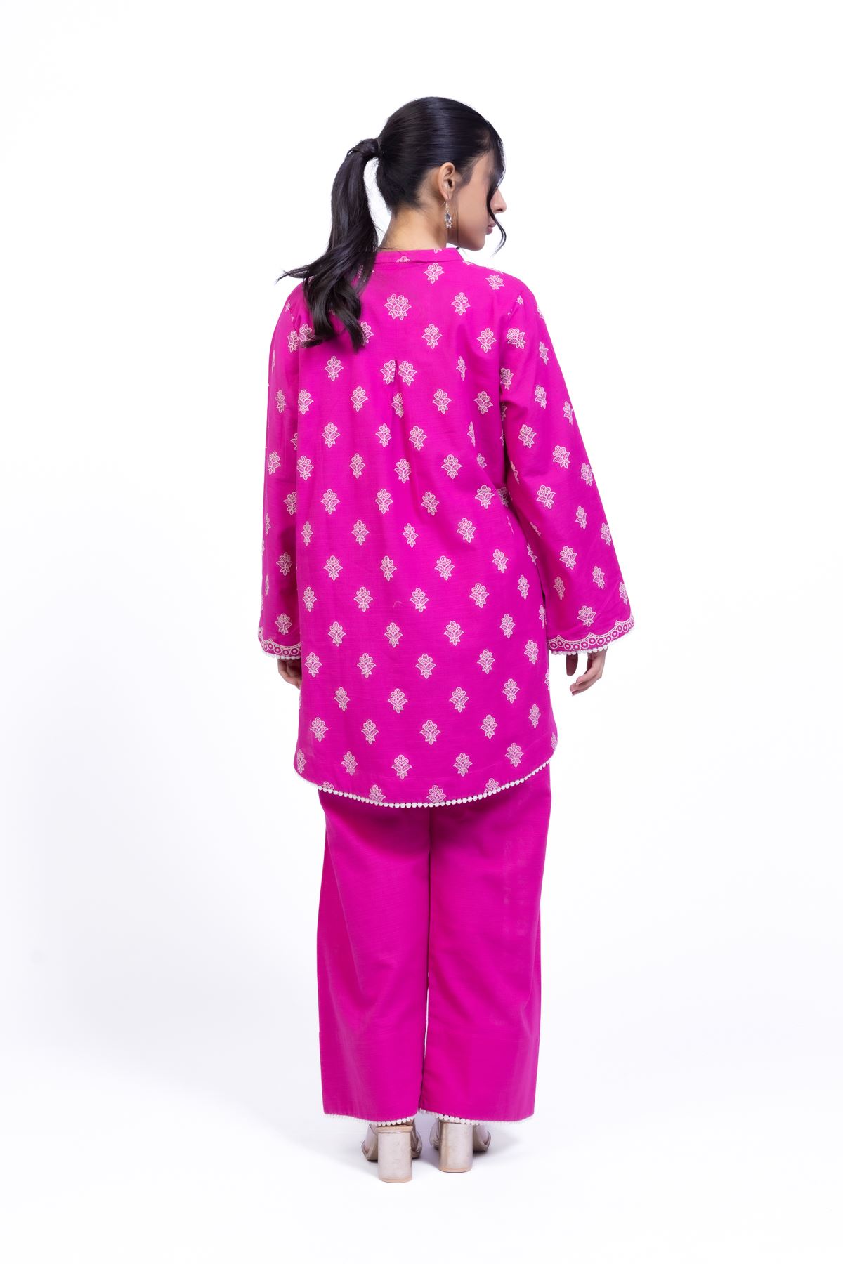 Printed Khaddar Kurta - 25-10-12E4-05TA-VG