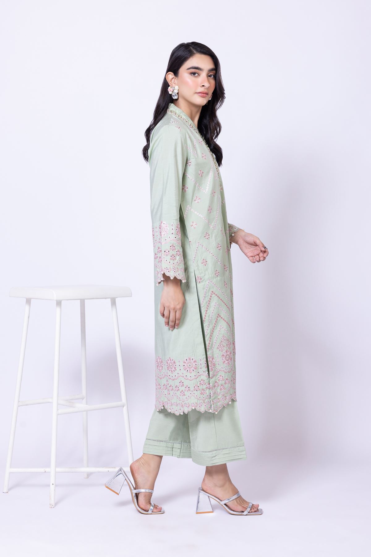 Dyed Dull Raw Silk Pants - 25-09-9S1-01TA-VG
