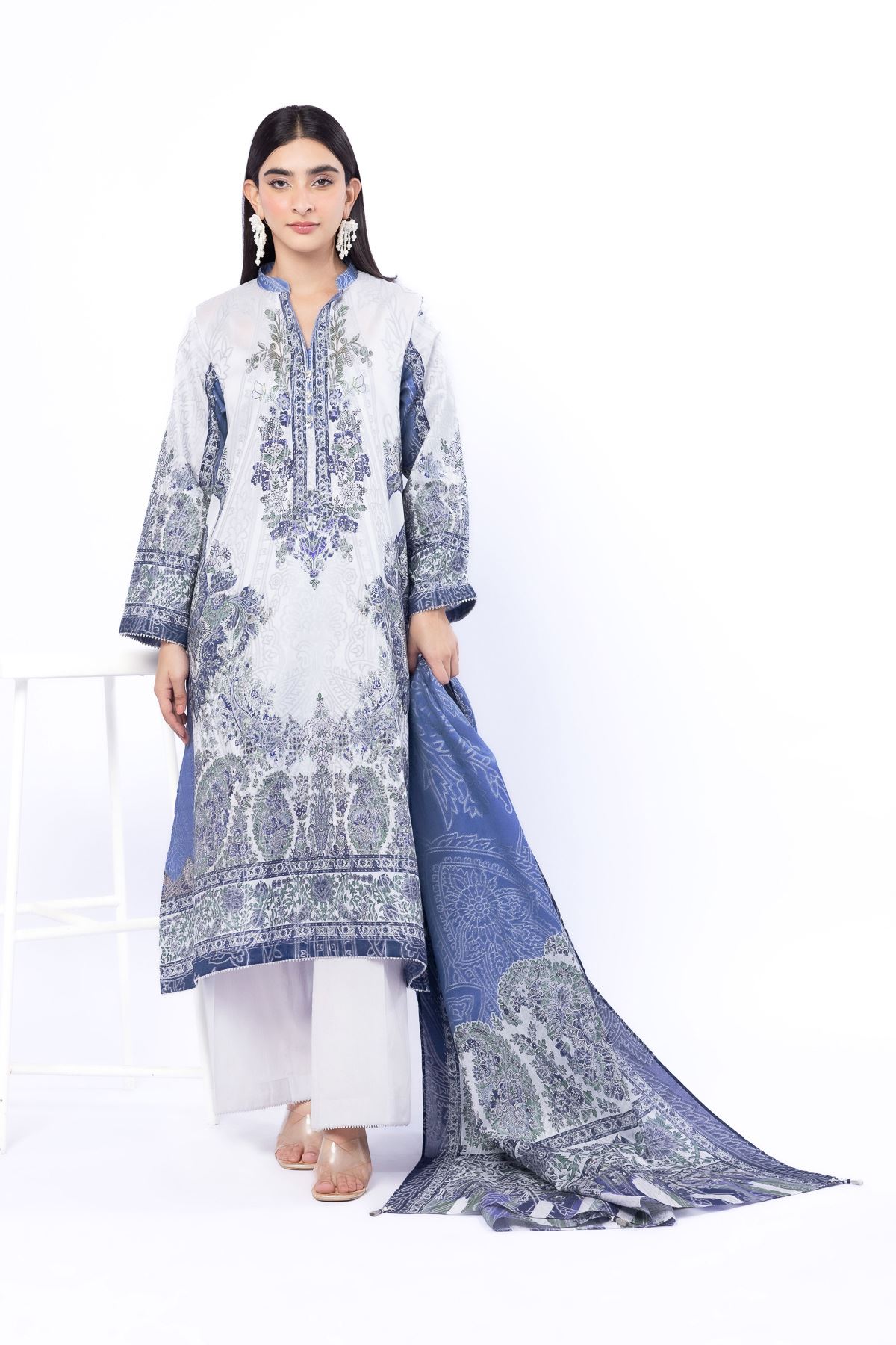 Printed Jacquard Tailored 3 Piece - T-A33-26-108FD-VG