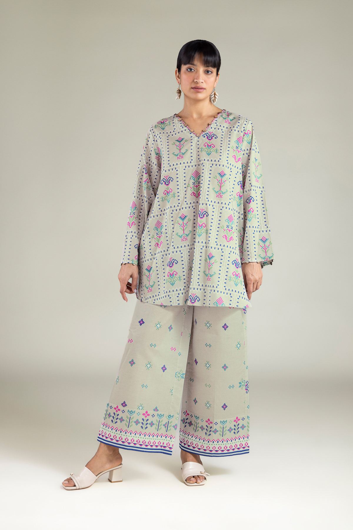 Printed Cambric 2-Piece Cambric Tailored - T-A11-26-111FD1-VG