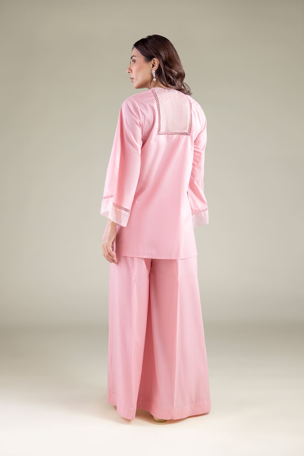 Embroidered Cambric Kurta - 2-26-101-A-B-VG
