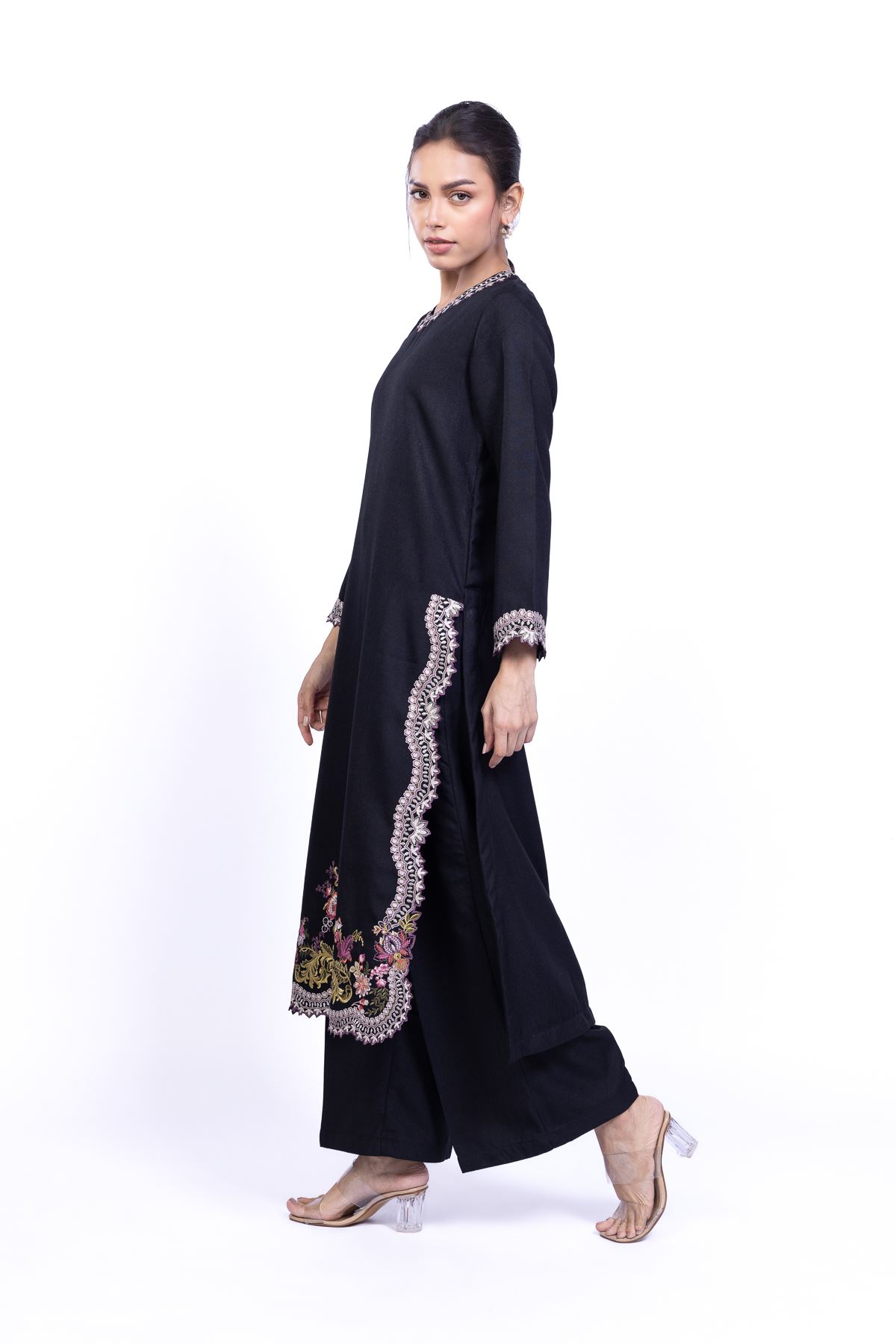 Embroidered Heavy Blended Viscose Kurta - 25-09-10E3-08TB-VG