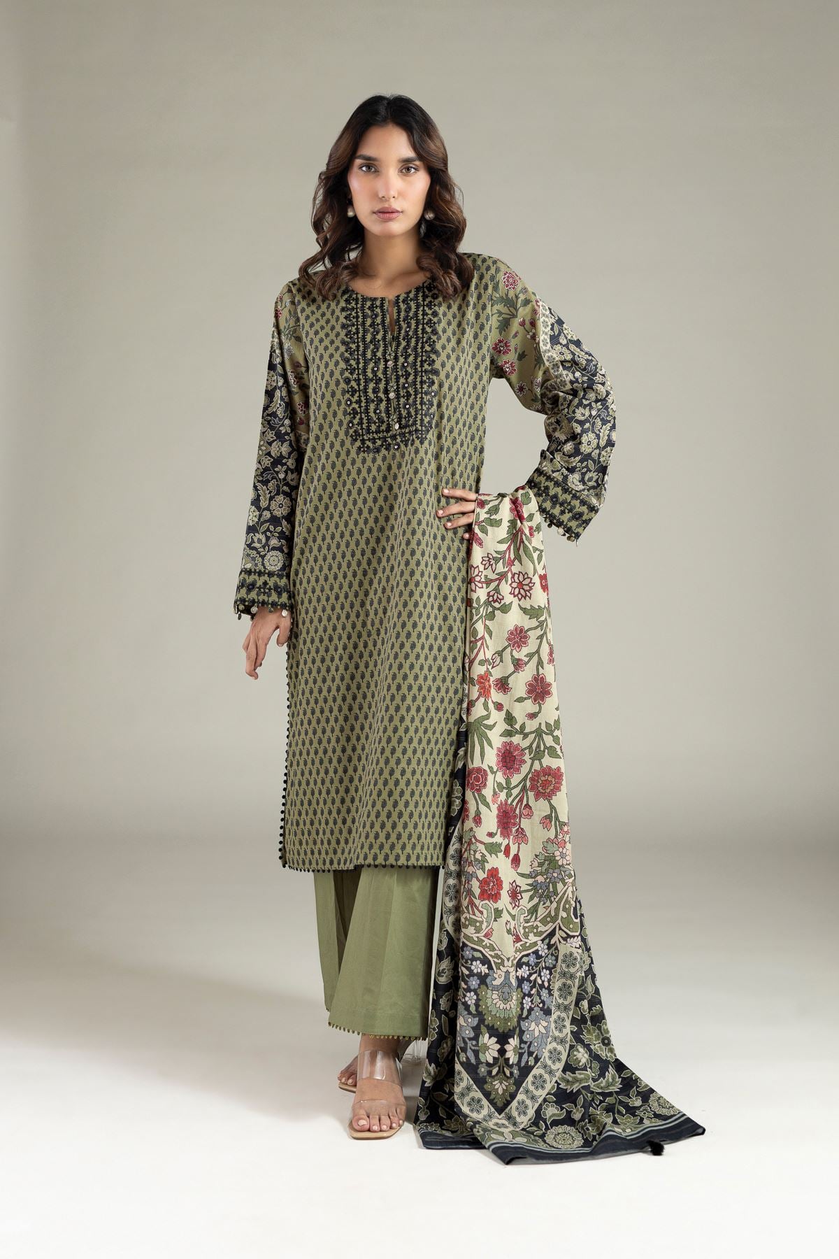Printed Messuri Fabrics 3 Piece - A33-26-104FB1-VG