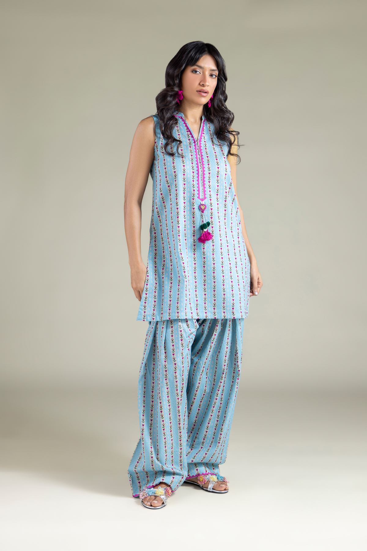 Embroidered Cotton Dobby Shalwar - 26-01-3E9-01TA-VG