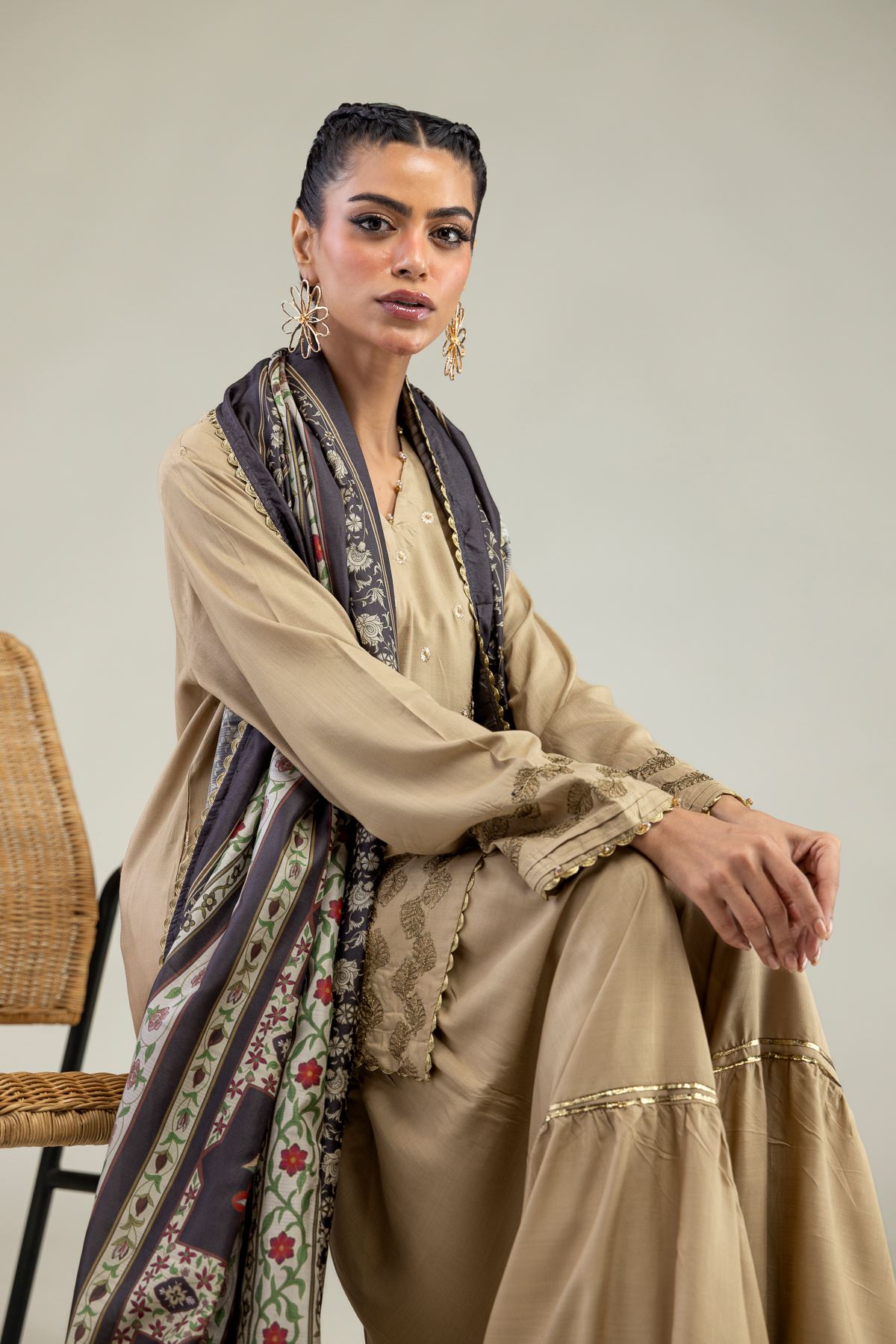 Printed Polyester Silk Polyester Silk Dupatta - 2-26-203-A-F1-VG