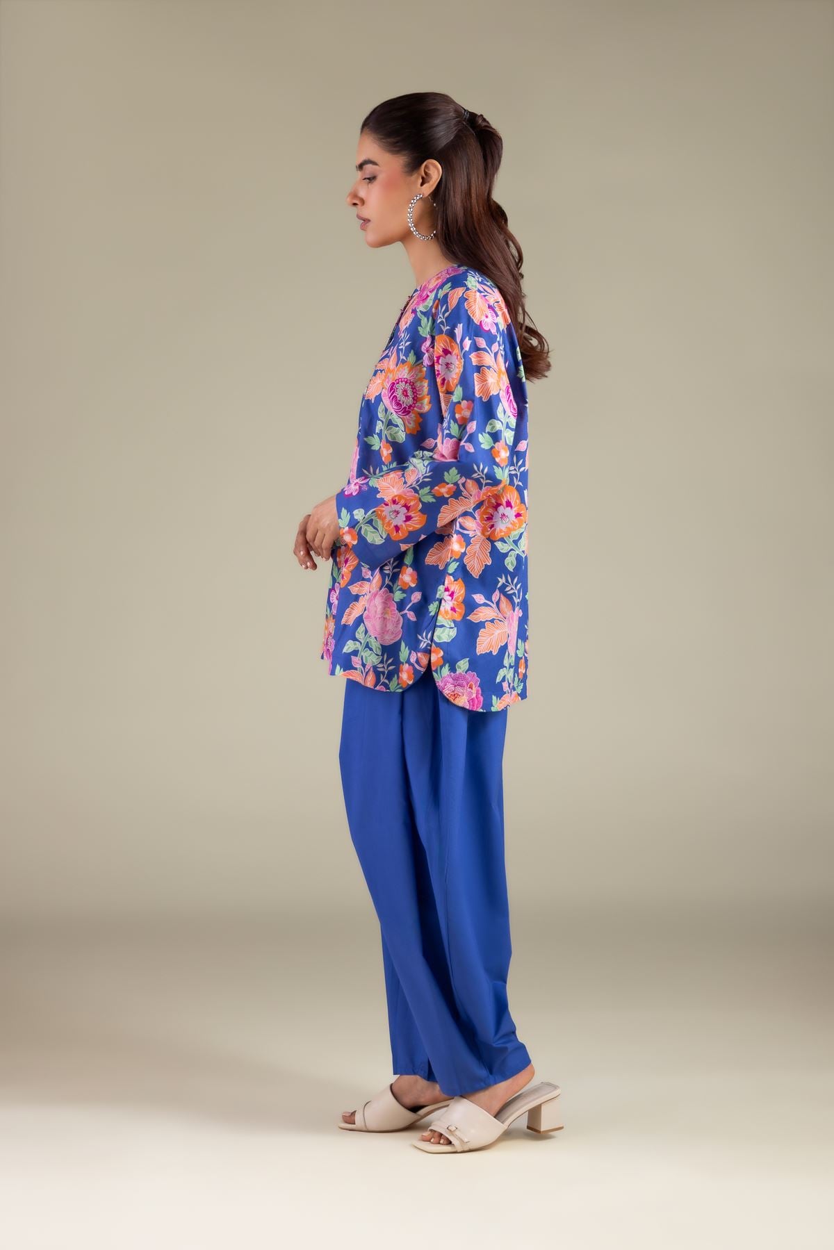 Printed Cambric Spring Solid Shalwar - 1-26-125-A-D-VG
