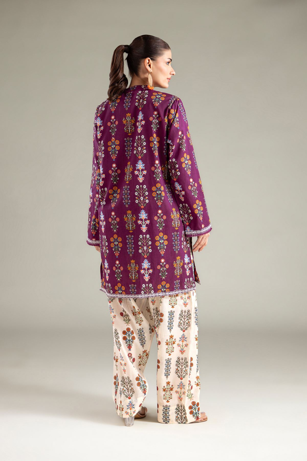 Embroidered Lawn Fabrics 2 Piece | Top and Bottom - A11-26-107FG1-VG