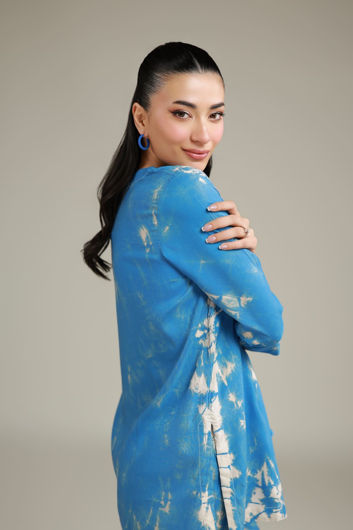 Printed Raw Silk Printed Co-ord Set - R-SB25056A-VG