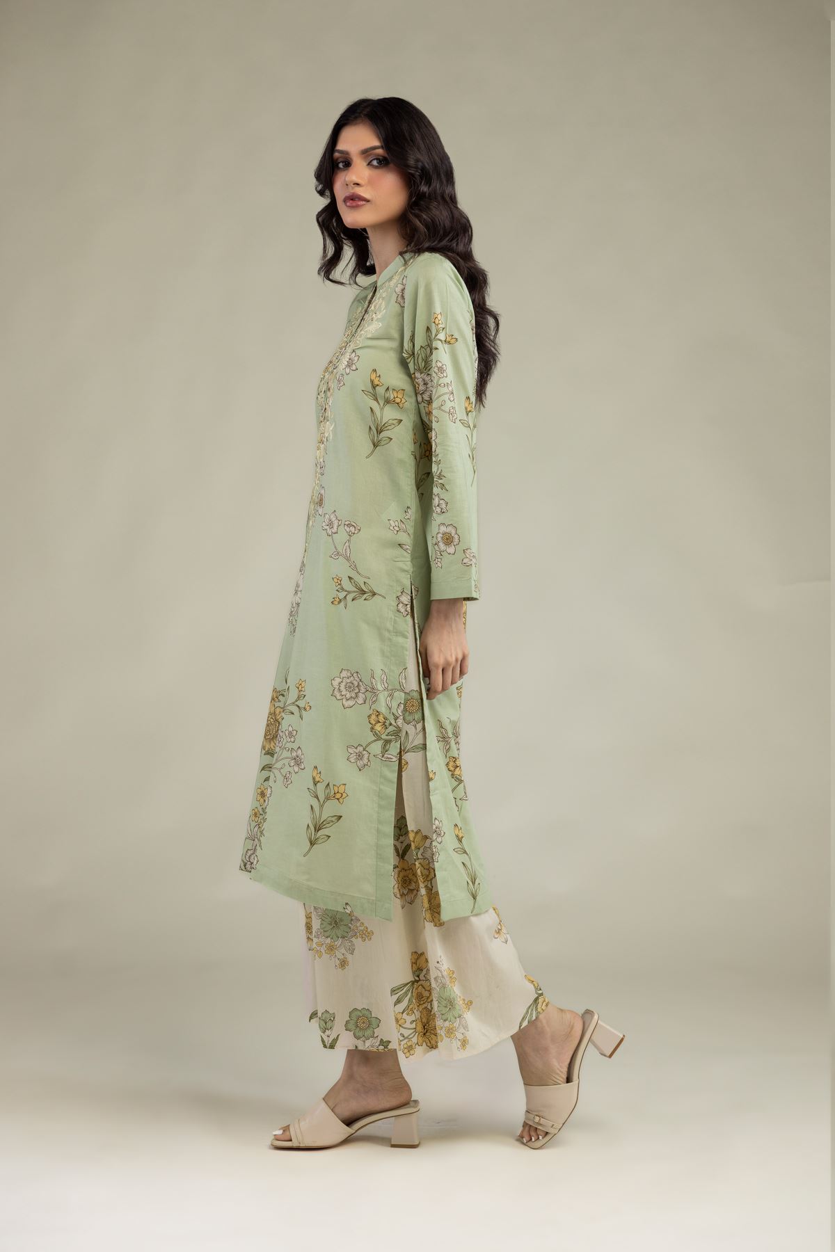Embroidered Lawn Lawn Floral Kurta - 2-26-308-A-G1-VG