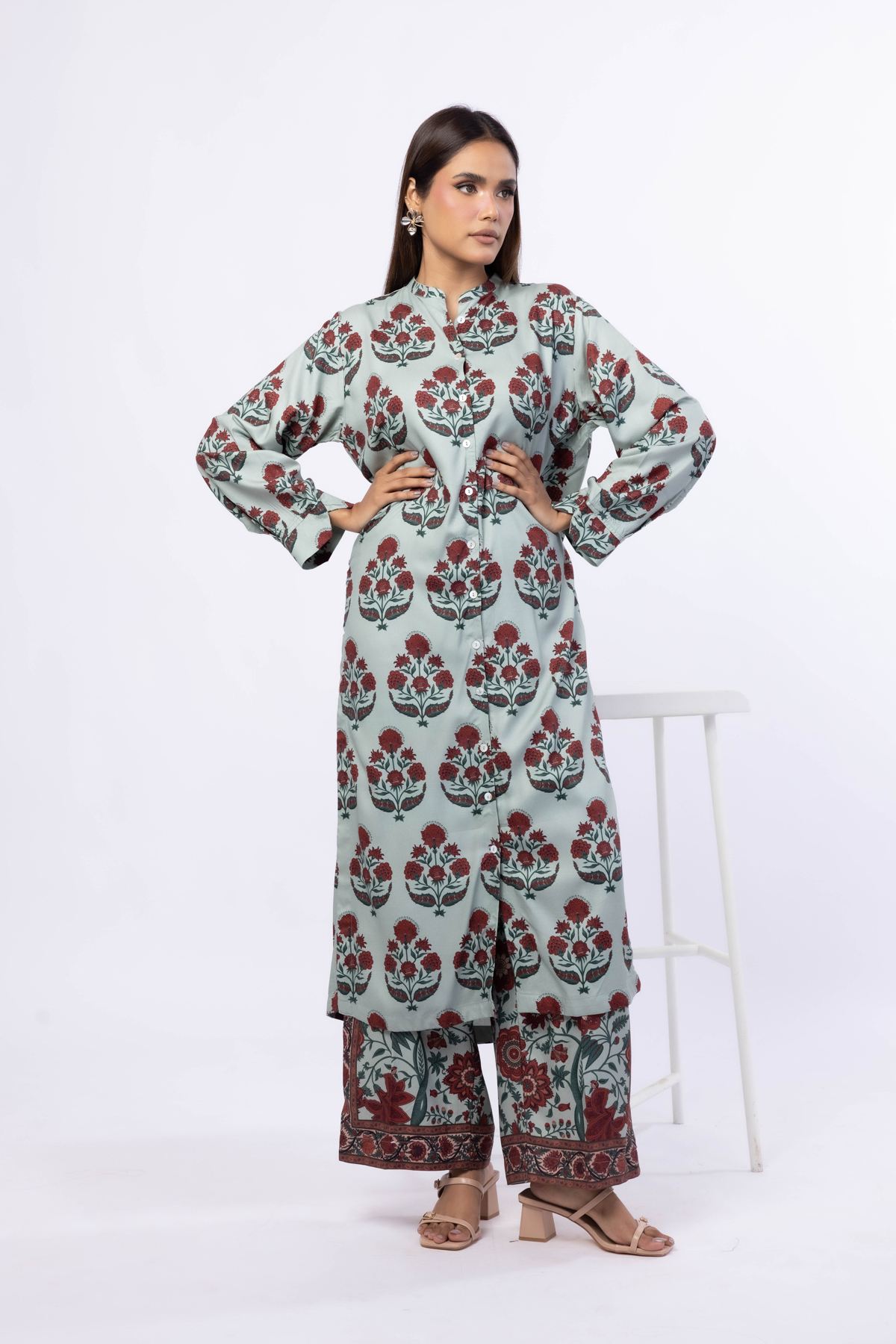 Printed Viscose Crepe Pants - 25-07-7E5-07BB-VG